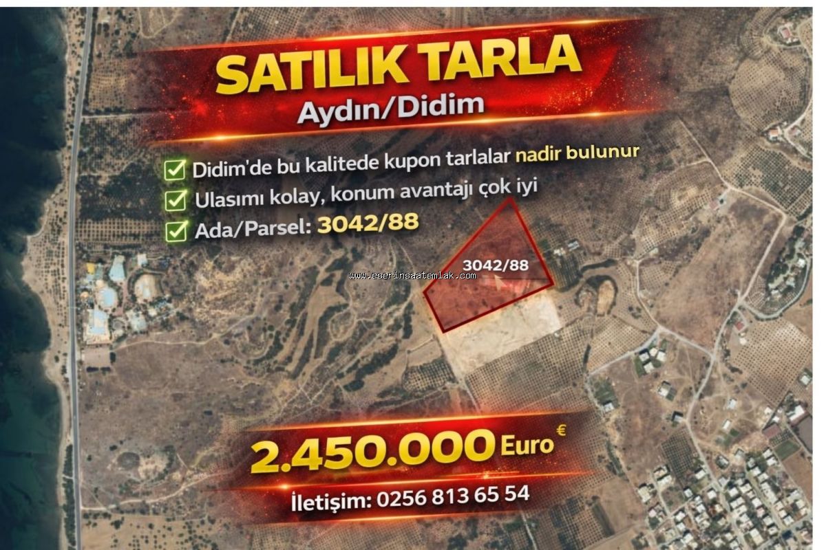 DİDİMDE EMSALSİZ FİYATA KUPON TARLA